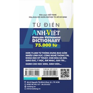 Từ Điển Anh - Việt 75.000 Từ